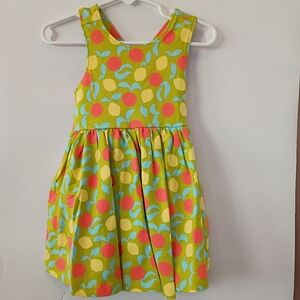 Hanna Andersson Vibrant Yellow and Pink Kids Dress